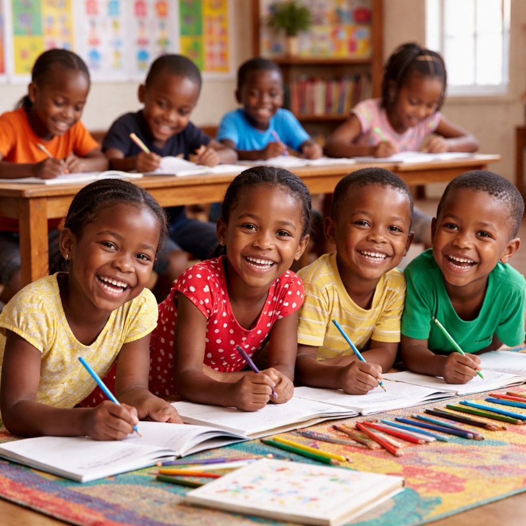 Children engaged in early learning activities